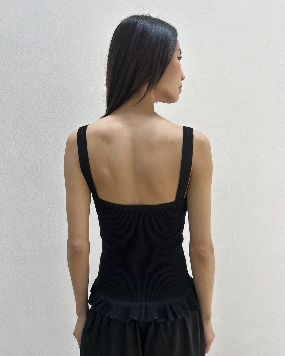 Fendi by Karl Lagerfeld Ruffle Trim Top