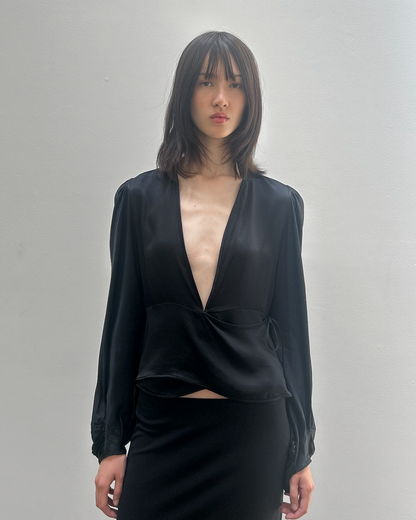Yves Saint Laurent Silk Wrap Blouse