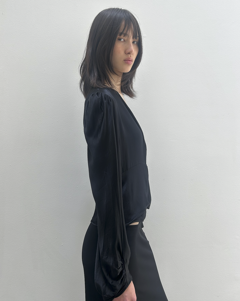 Yves Saint Laurent Silk Wrap Blouse