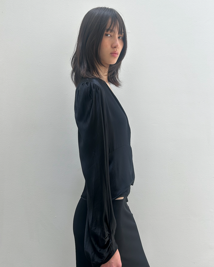 Yves Saint Laurent Silk Wrap Blouse