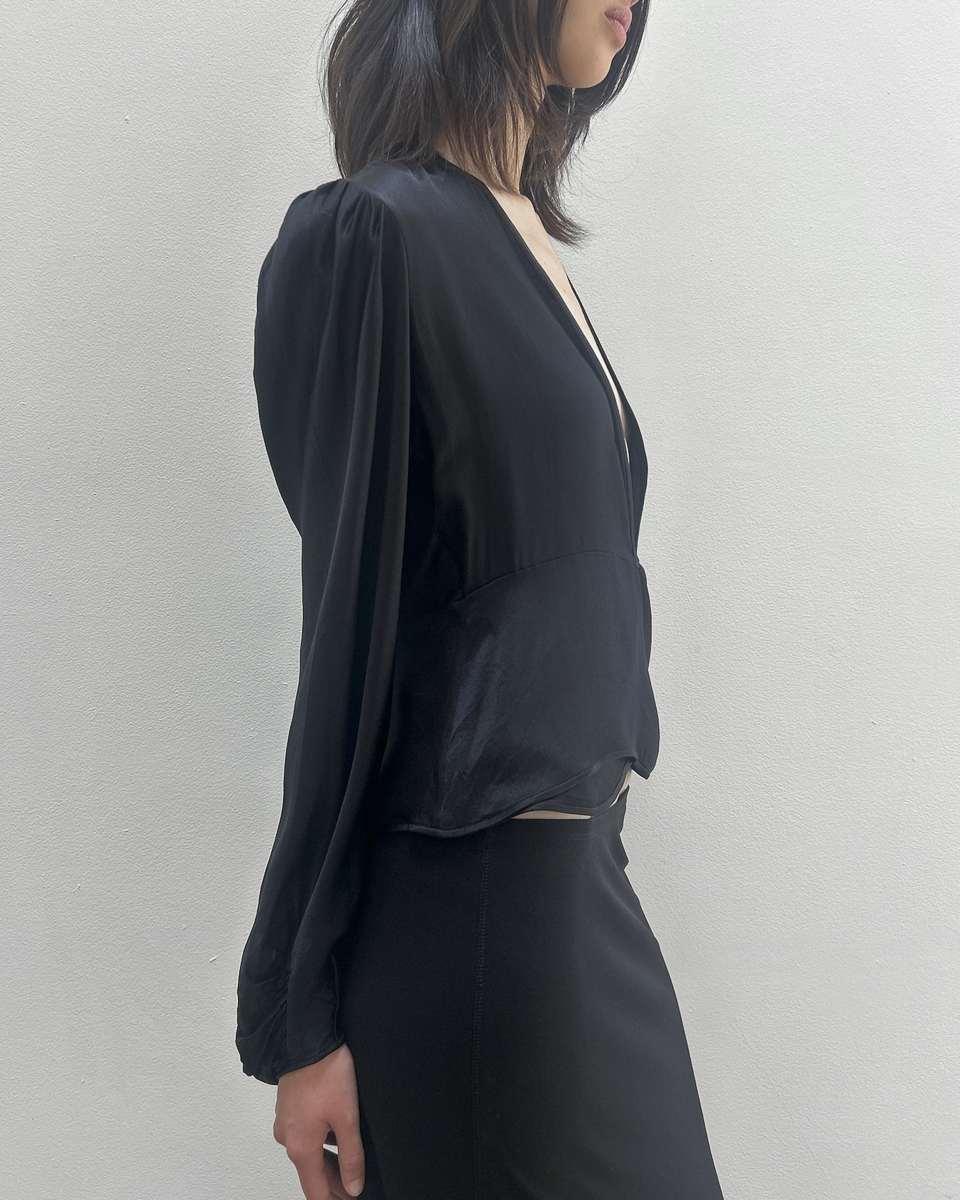 Yves Saint Laurent Silk Wrap Blouse