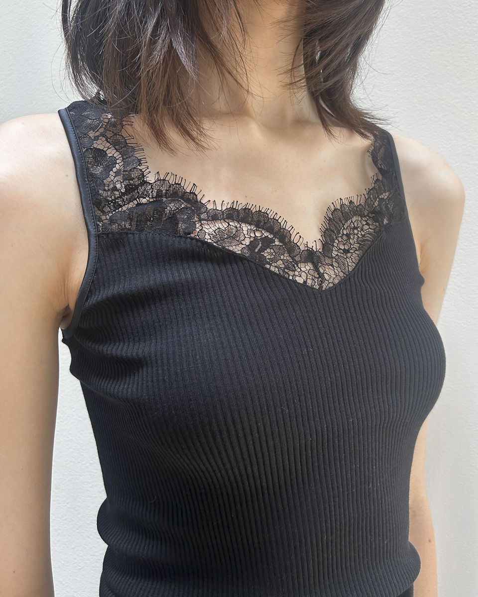 Oscalito Lace-Trim Tank Top