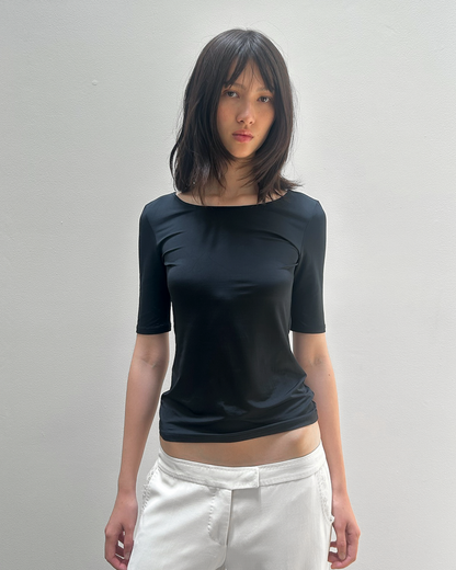 Yohji Yamamoto + Noir 3/4 Sleeve Top