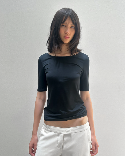 Yohji Yamamoto + Noir 3/4 Sleeve Top