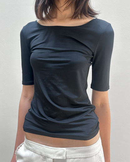 Yohji Yamamoto + Noir 3/4 Sleeve Top