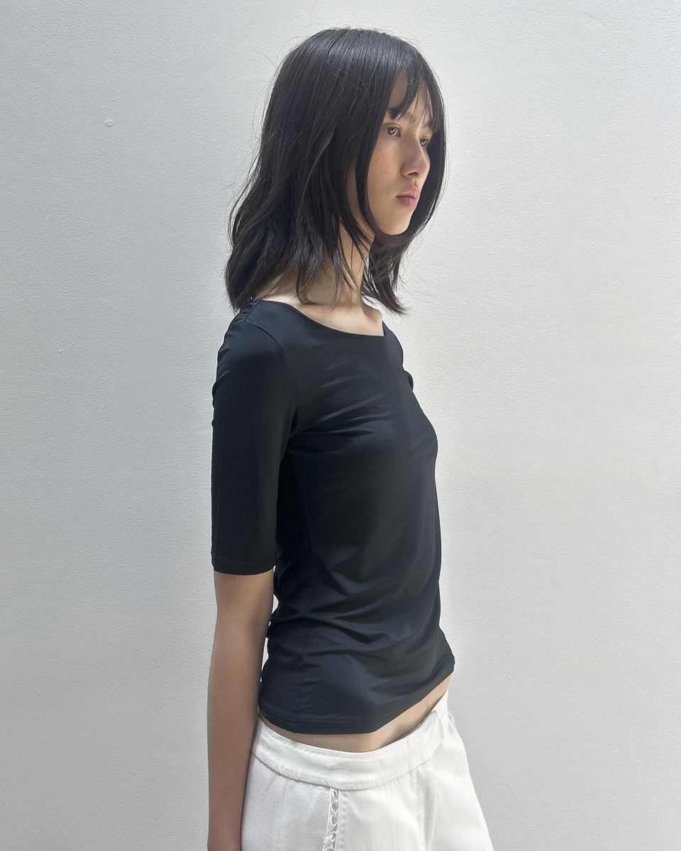 Yohji Yamamoto + Noir 3/4 Sleeve Top