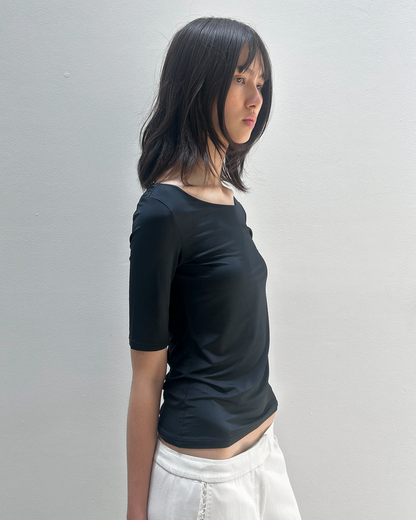 Yohji Yamamoto + Noir 3/4 Sleeve Top