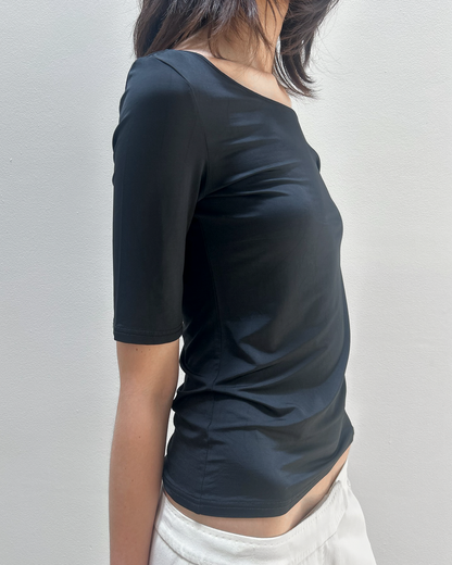 Yohji Yamamoto + Noir 3/4 Sleeve Top