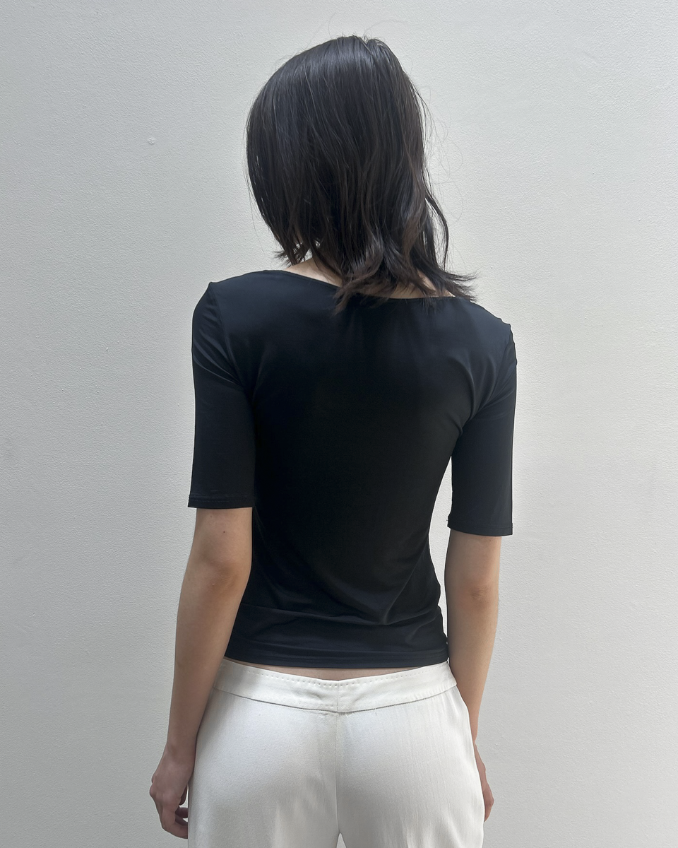 Yohji Yamamoto + Noir 3/4 Sleeve Top
