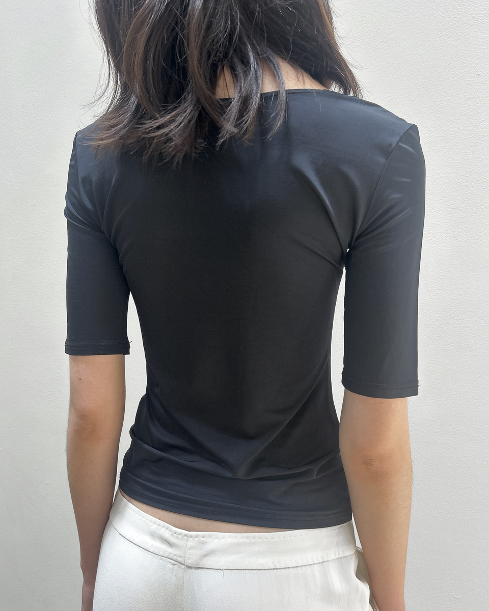 Yohji Yamamoto + Noir 3/4 Sleeve Top