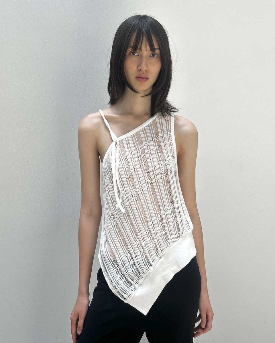 Y's Yohji Yamamoto Open-Weave Knit Top