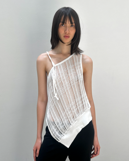 Y's Yohji Yamamoto Open-Weave Knit Top