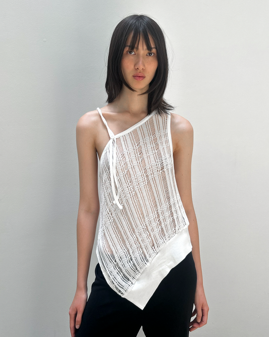 Y's Yohji Yamamoto Open-Weave Knit Top