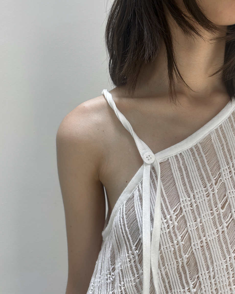 Y's Yohji Yamamoto Open-Weave Knit Top