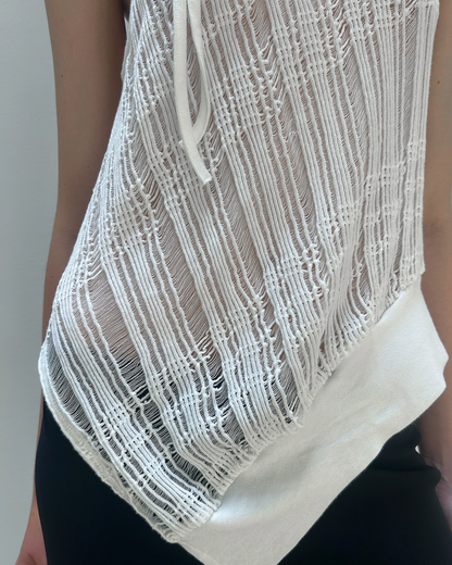 Y's Yohji Yamamoto Open-Weave Knit Top