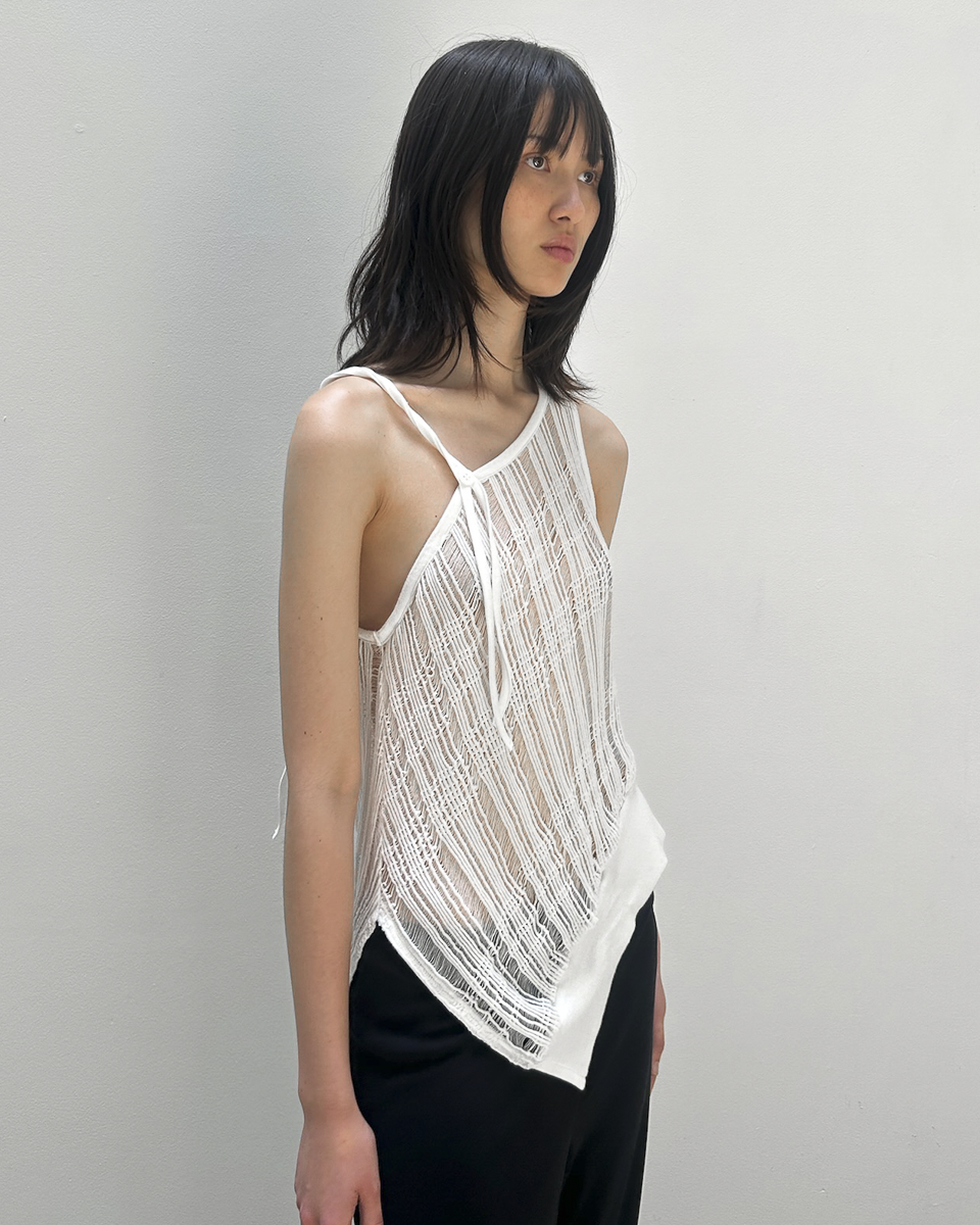 Y's Yohji Yamamoto Open-Weave Knit Top