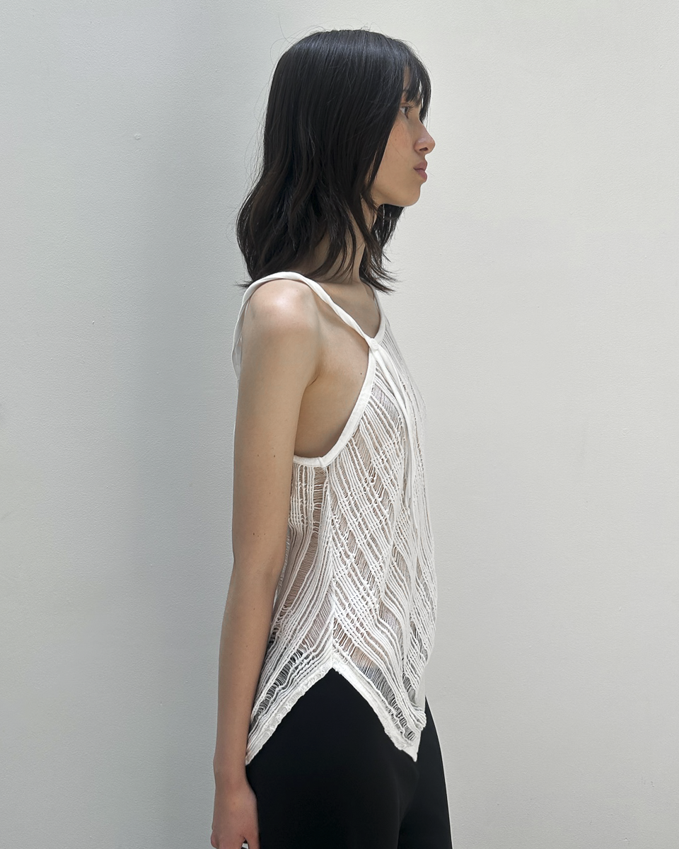 Y's Yohji Yamamoto Open-Weave Knit Top