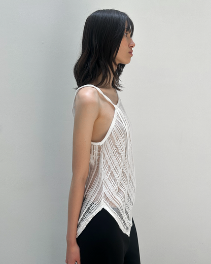 Y's Yohji Yamamoto Open-Weave Knit Top