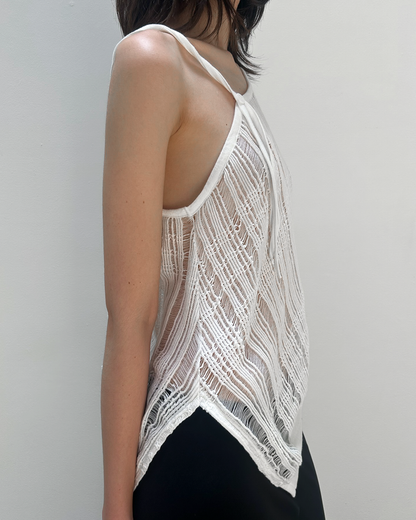 Y's Yohji Yamamoto Open-Weave Knit Top