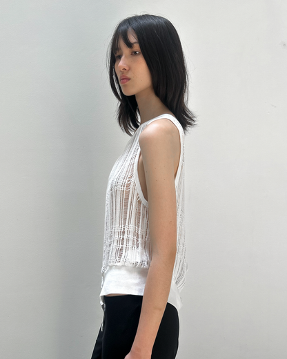 Y's Yohji Yamamoto Open-Weave Knit Top