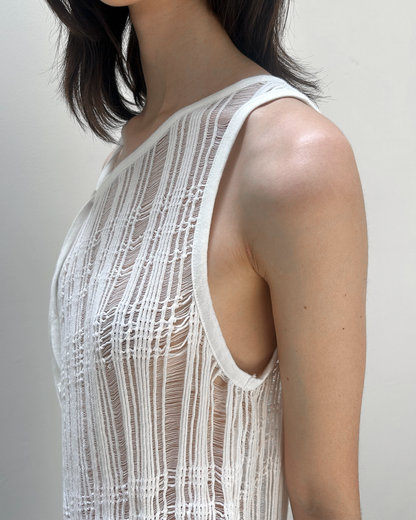 Y's Yohji Yamamoto Open-Weave Knit Top