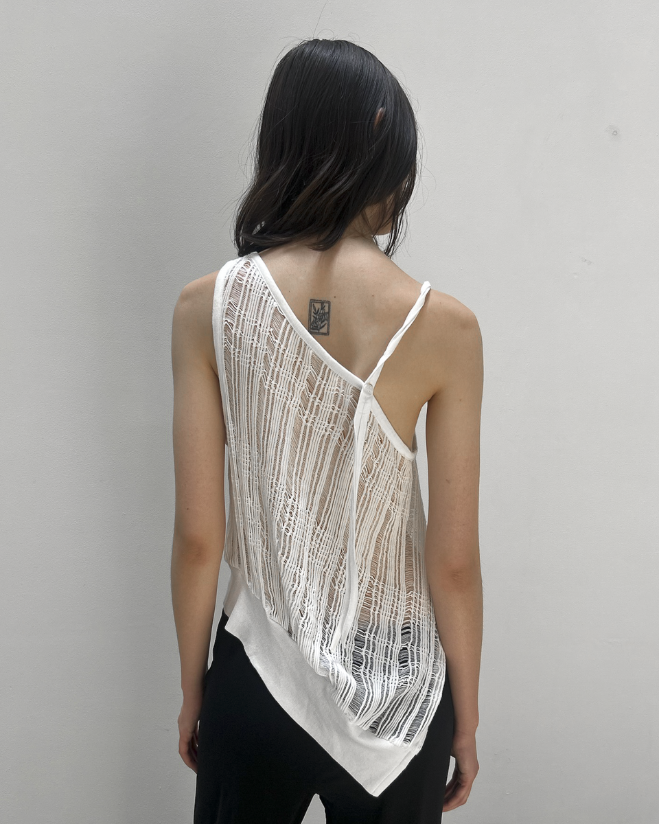 Y's Yohji Yamamoto Open-Weave Knit Top