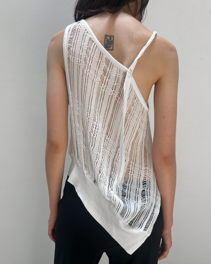 Y's Yohji Yamamoto Open-Weave Knit Top