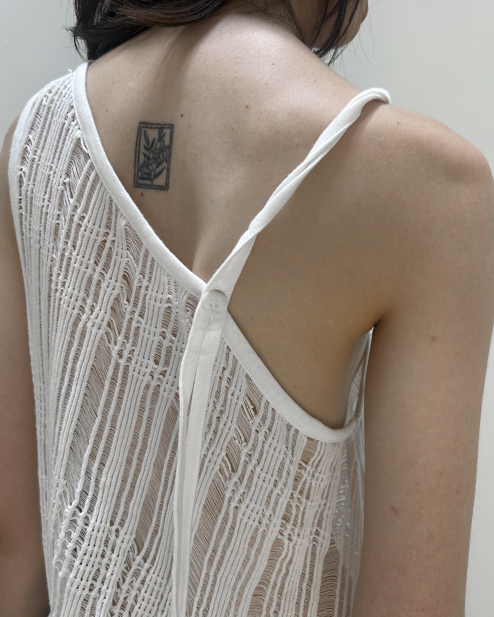 Y's Yohji Yamamoto Open-Weave Knit Top