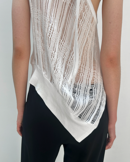Y's Yohji Yamamoto Open-Weave Knit Top