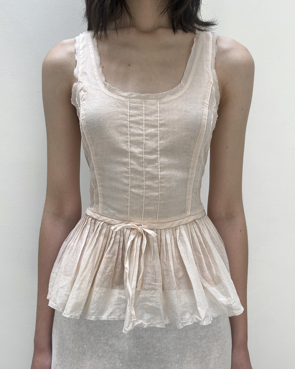 Emporio Armani Cotton Peplum Top