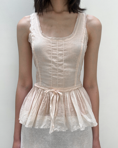 Emporio Armani Cotton Peplum Top