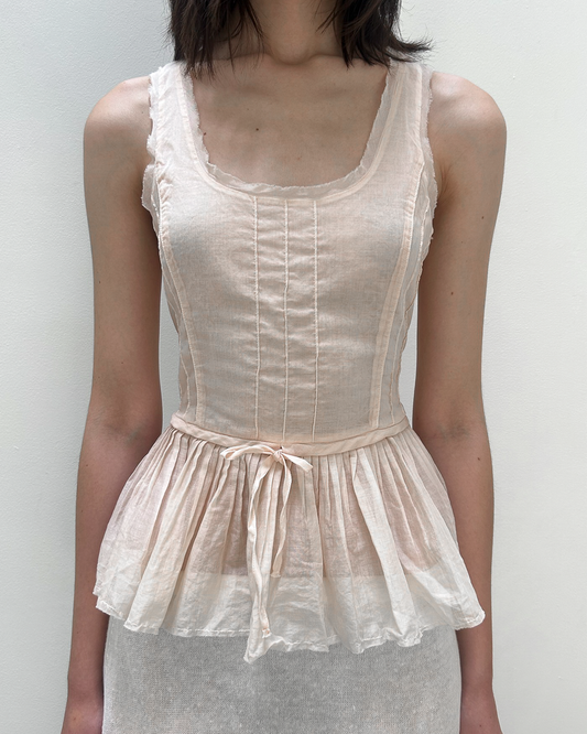 Emporio Armani Cotton Peplum Top