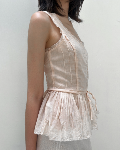 Emporio Armani Cotton Peplum Top
