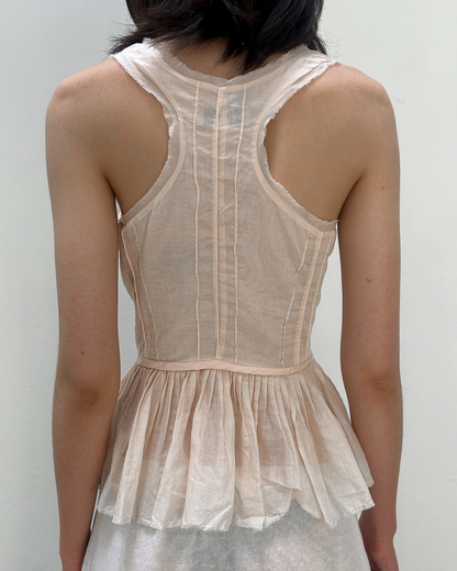 Emporio Armani Cotton Peplum Top