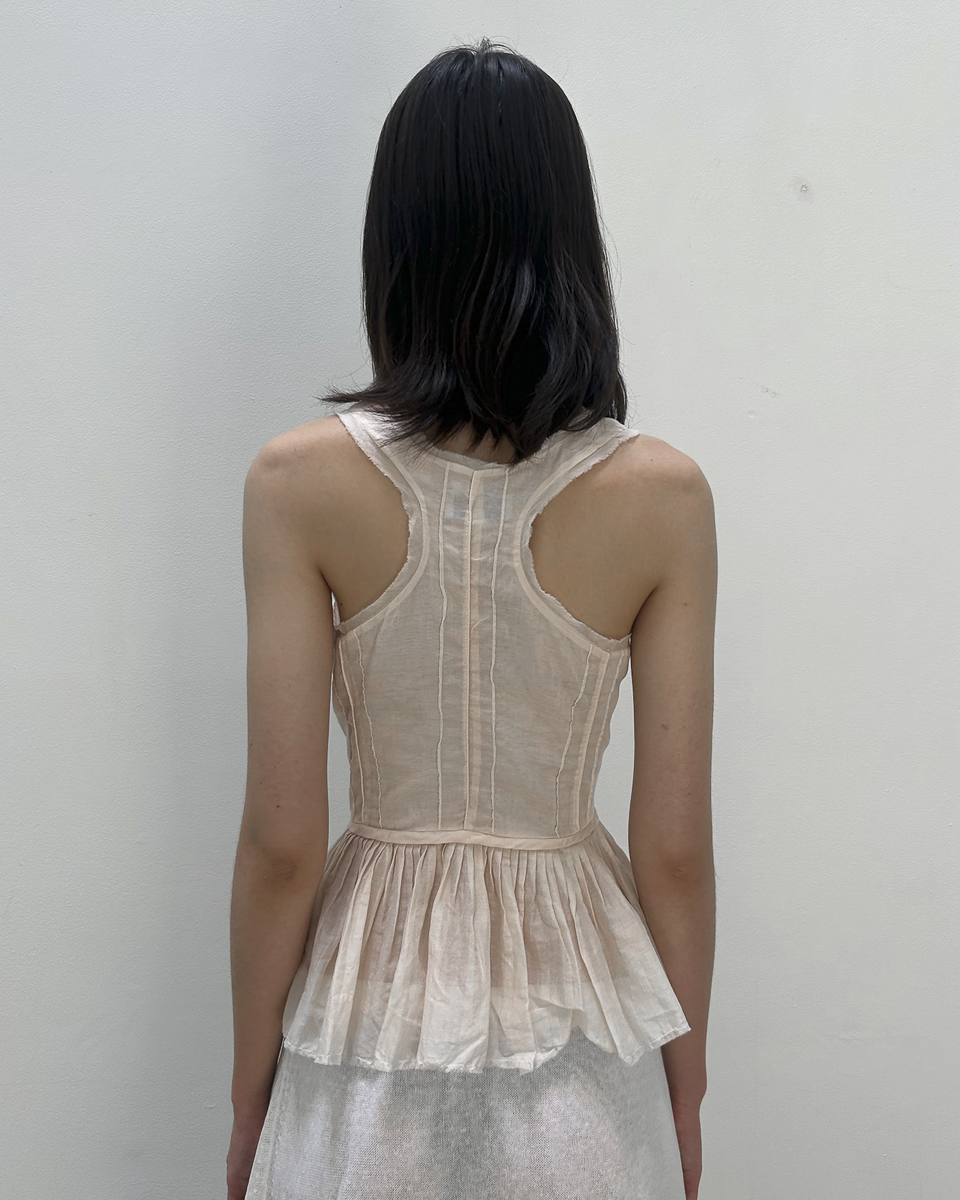 Emporio Armani Cotton Peplum Top