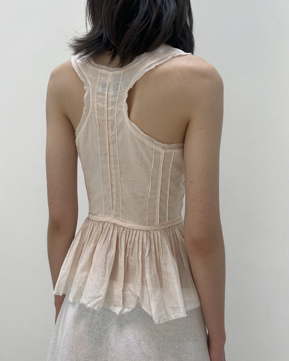 Emporio Armani Cotton Peplum Top
