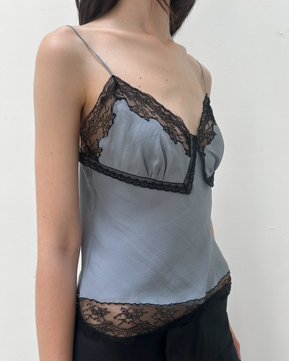 Nina Ricci Lace-Trim Silk Top