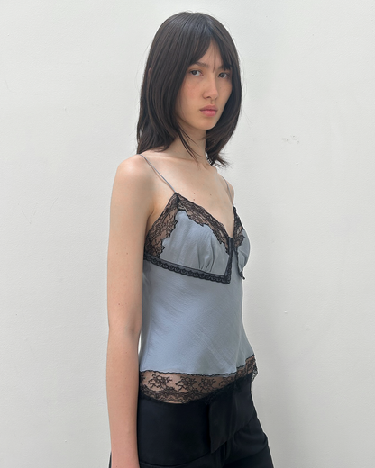 Nina Ricci Lace-Trim Silk Top
