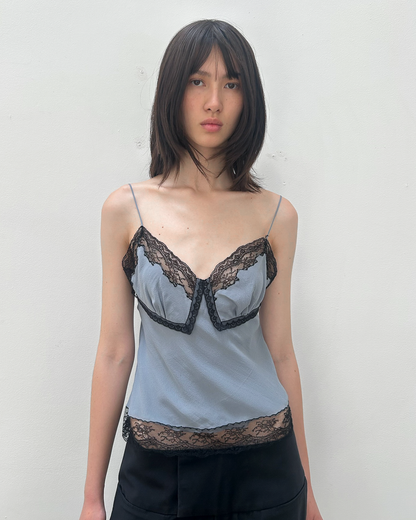 Nina Ricci Lace-Trim Silk Top