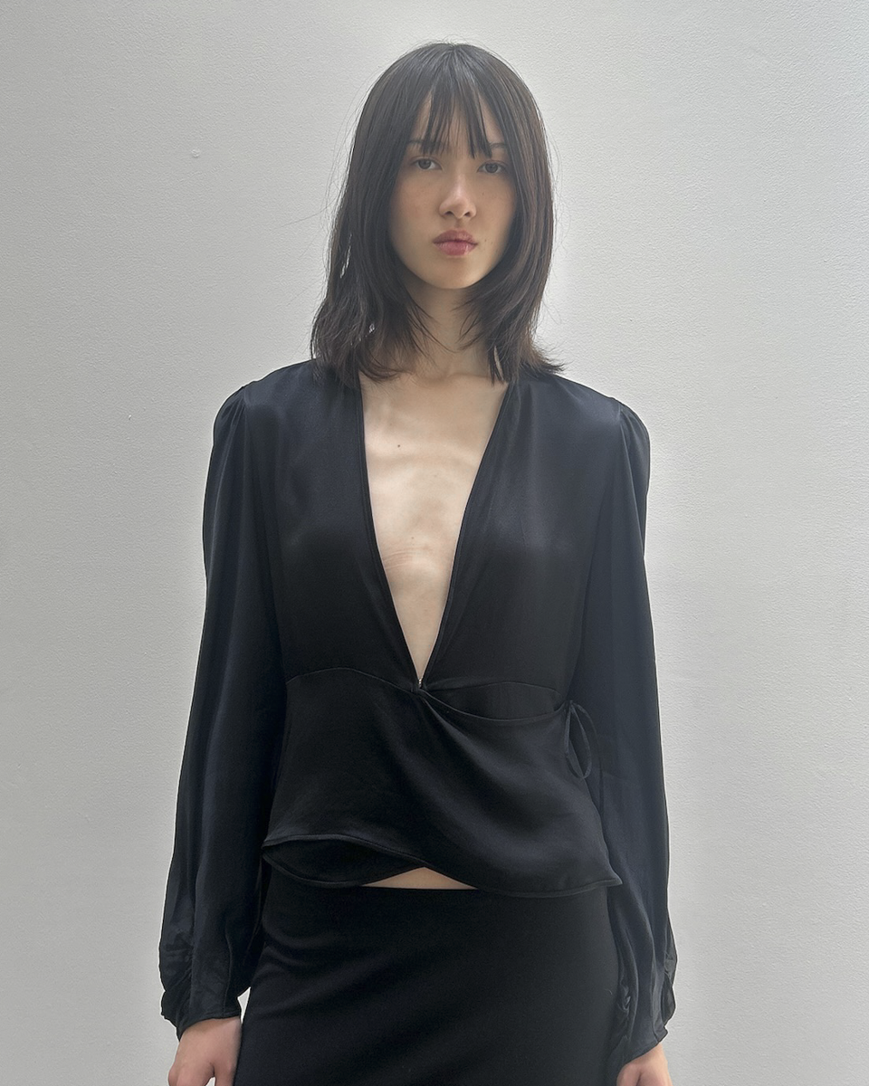 Yves Saint Laurent Silk Wrap Blouse