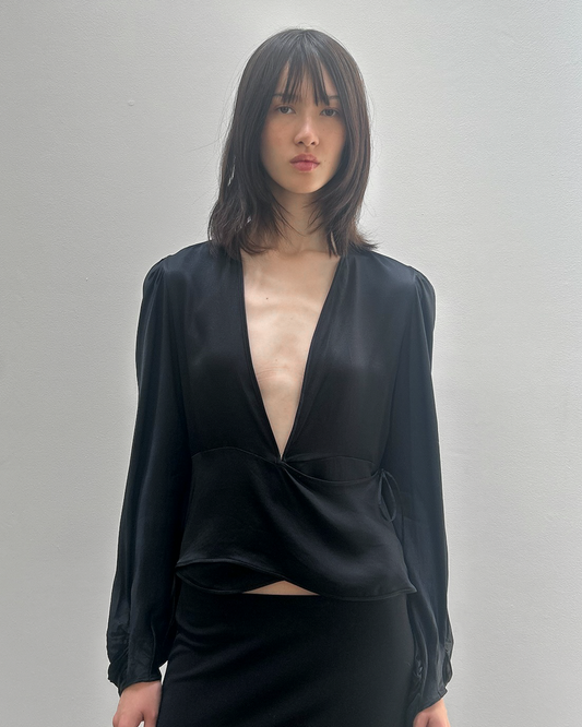 Yves Saint Laurent Silk Wrap Blouse