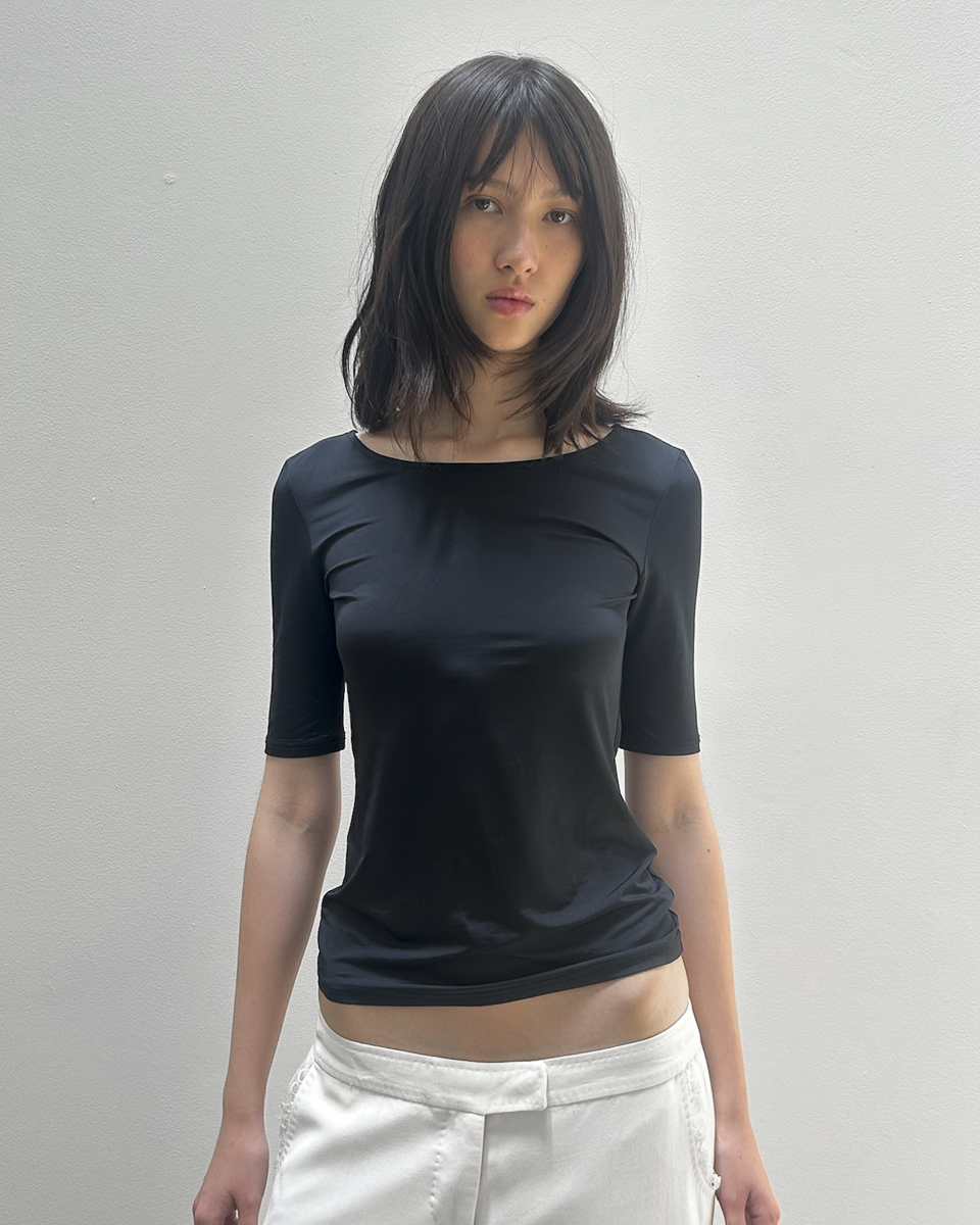 Yohji Yamamoto + Noir 3/4 Sleeve Top