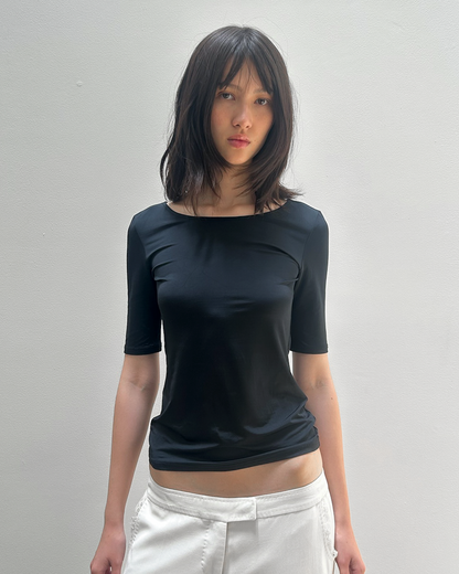 Yohji Yamamoto + Noir 3/4 Sleeve Top