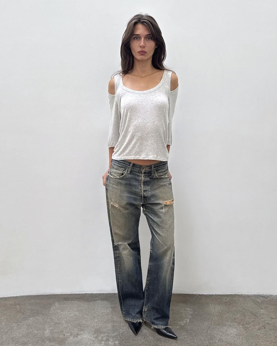 Edwin 505 Selvedge Distressed Rust-Wash Denim