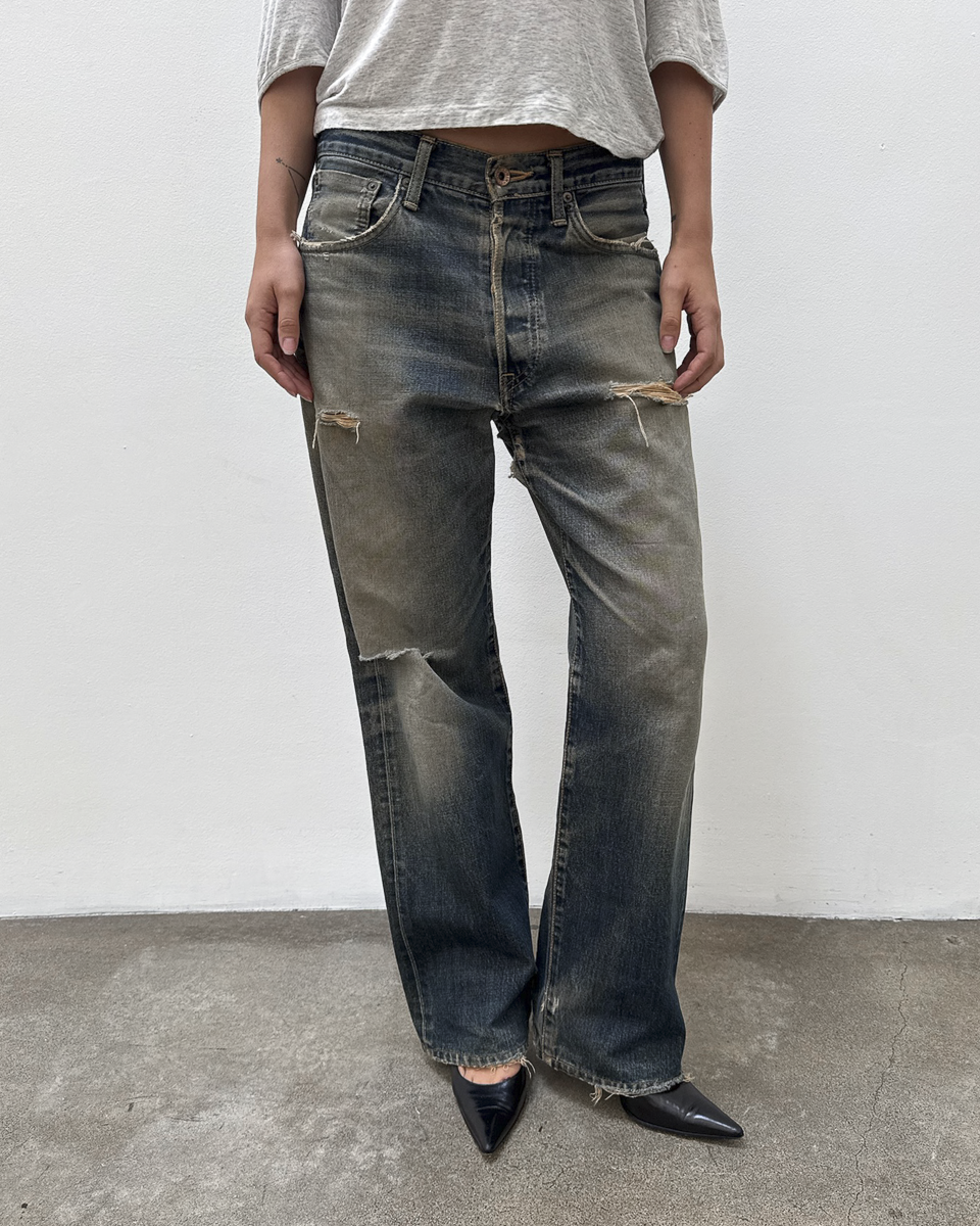 Edwin 505 Selvedge Distressed Rust-Wash Denim