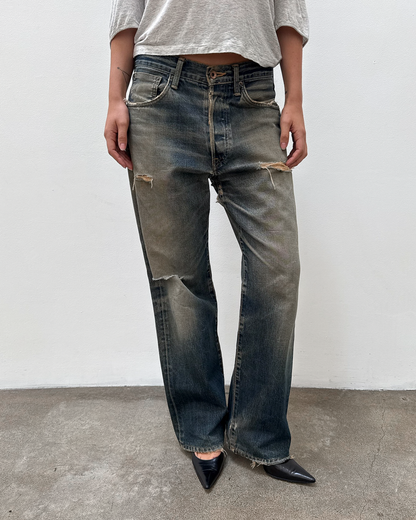 Edwin 505 Selvedge Distressed Rust-Wash Denim