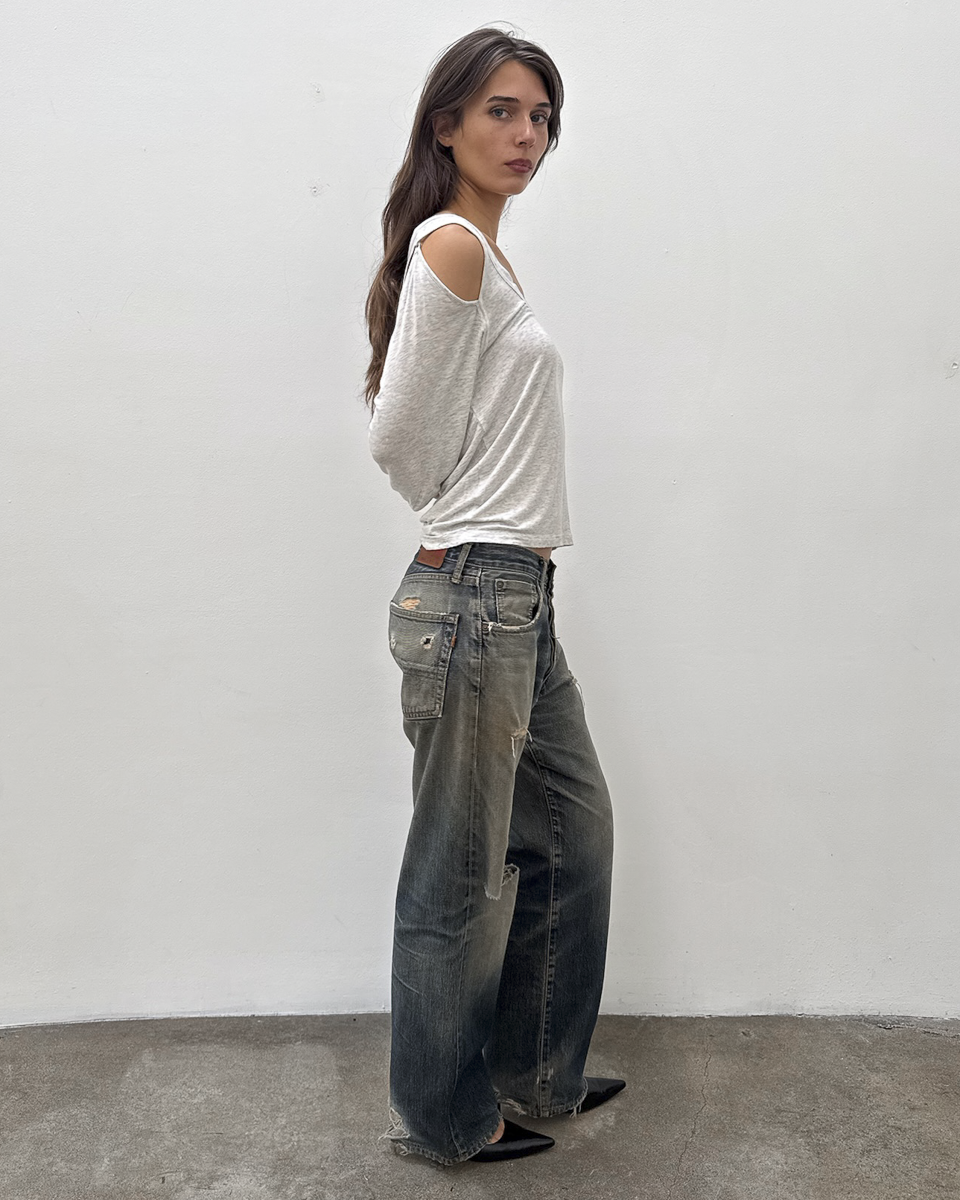 Edwin 505 Selvedge Distressed Rust-Wash Denim