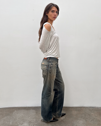 Edwin 505 Selvedge Distressed Rust-Wash Denim