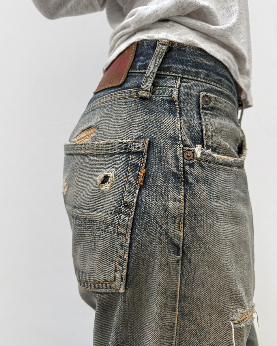Edwin 505 Selvedge Distressed Rust-Wash Denim