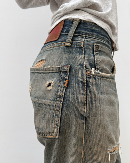 Edwin 505 Selvedge Distressed Rust-Wash Denim